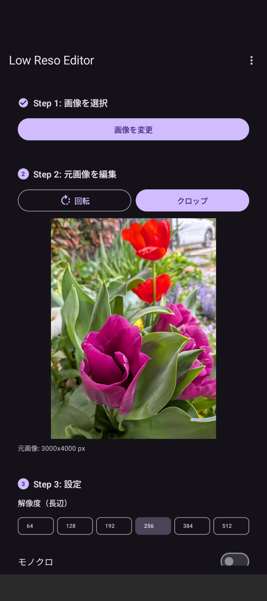LowResoEditor 操作画面
